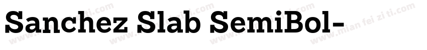 Sanchez Slab SemiBol字体转换